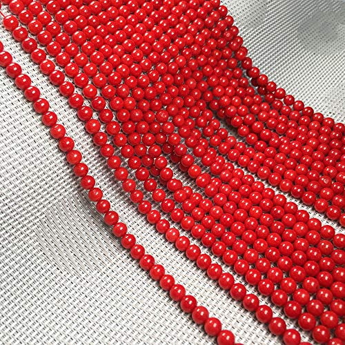 2,3,4,5,6,8,10mm Natural Round Faceted Red Coral Stone Beads Spacer Strand 15"